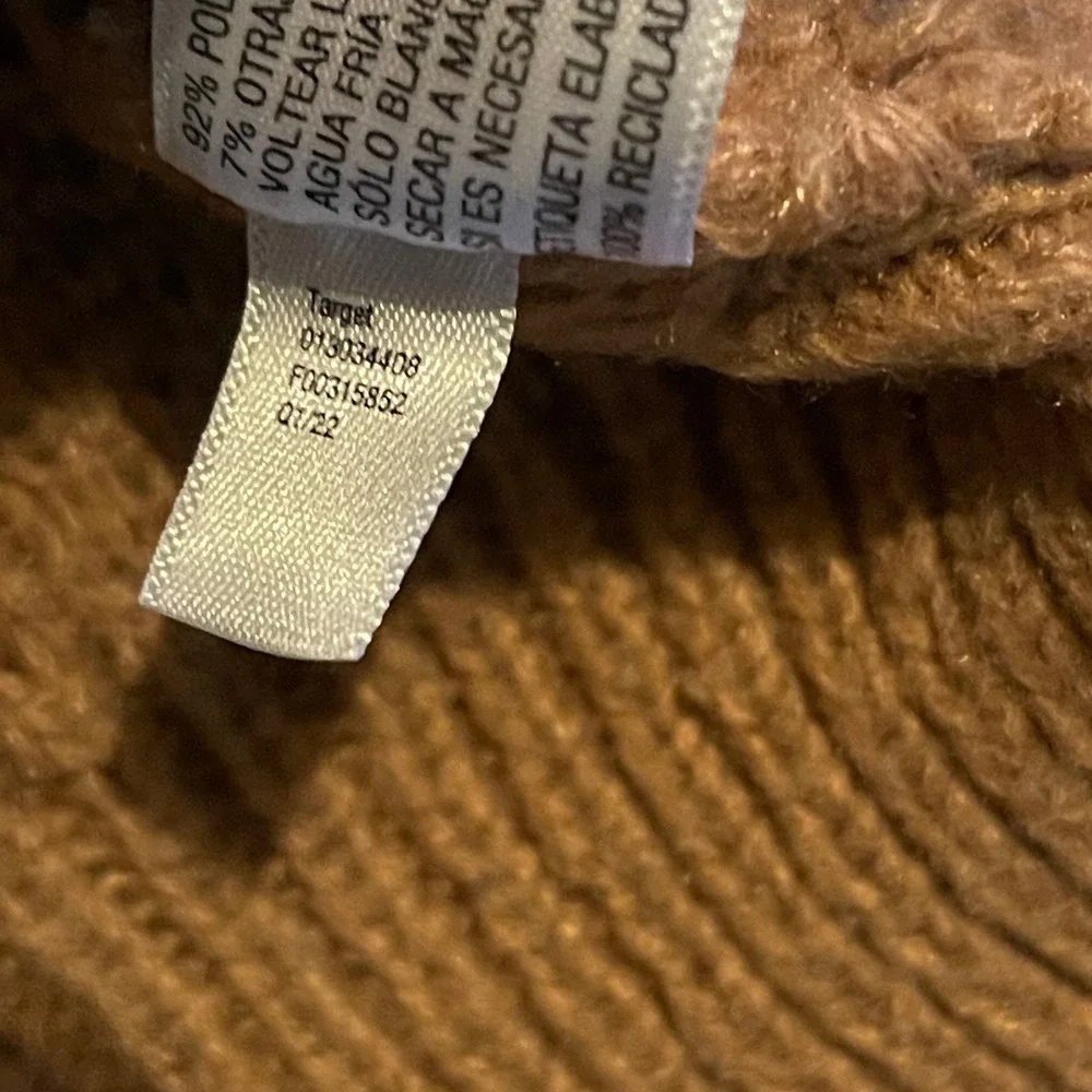 Universal Thread Sweater Womens Large Colorblock Brown Gray White Crewneck